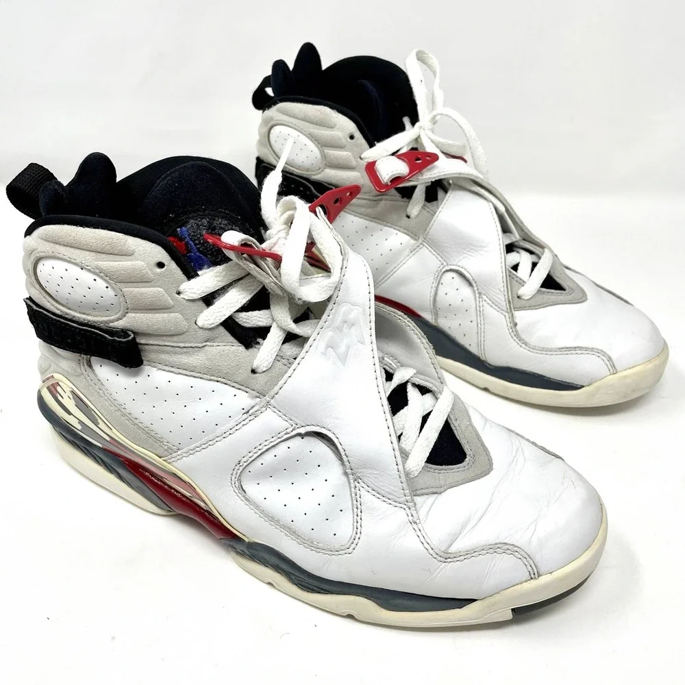Nike Air Jordan 8 Retro Bugs‎ Bunny Men 11 White Vintage Shoes 2002 305381 101